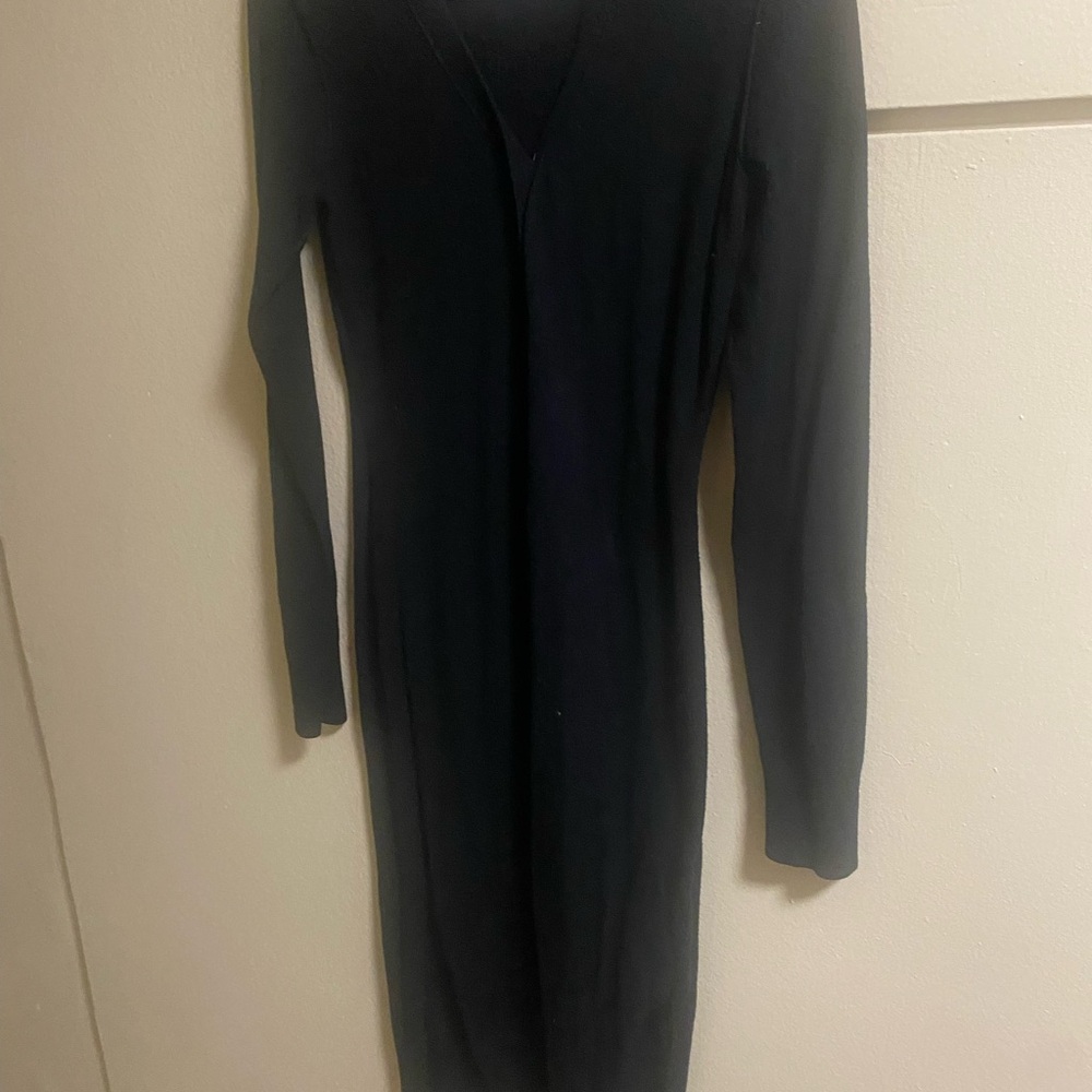 RACHEL Rachel Roy Elegant Black Long Sleeve Dress